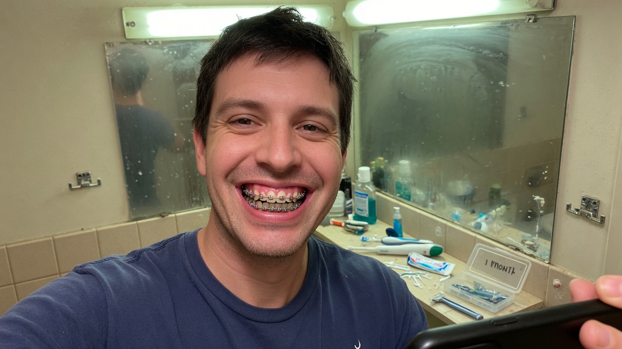 Contrôle de l’évolution des dents un mois après la pose de l’appareil dentaire