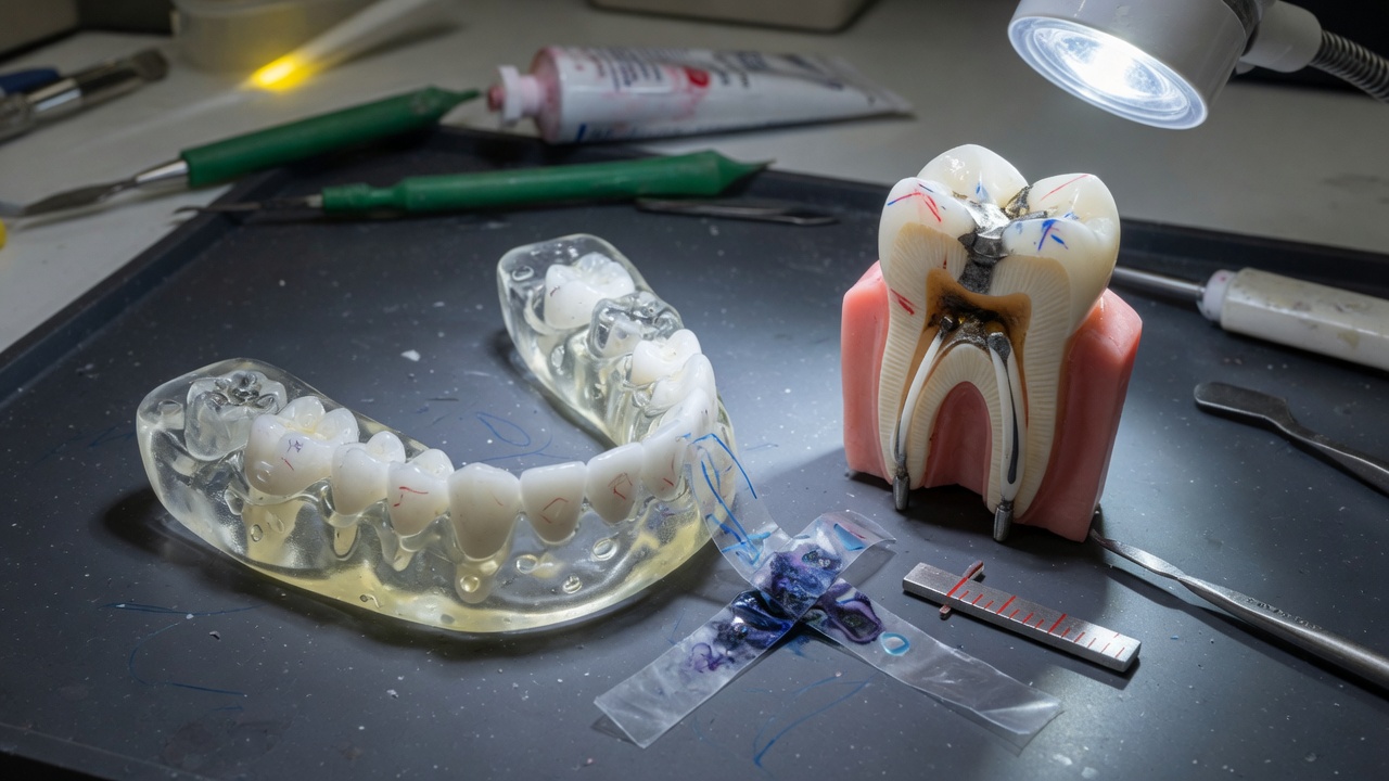 couronne posée sur une dent dévitalisée