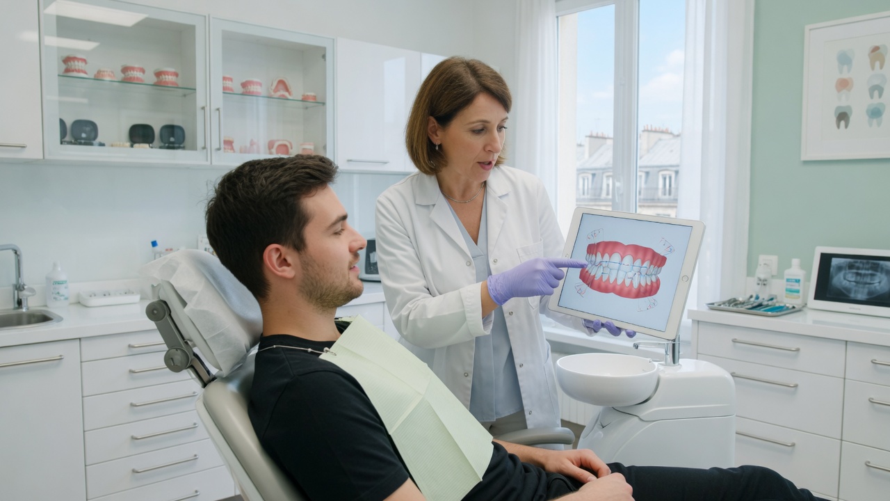 Consultation d’orthodontie pour estimer le prix d’un traitement Invisalign chez l’adulte