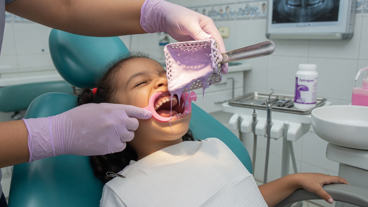 Gouttière dentaire transparente adaptée à une voûte palatine étroite