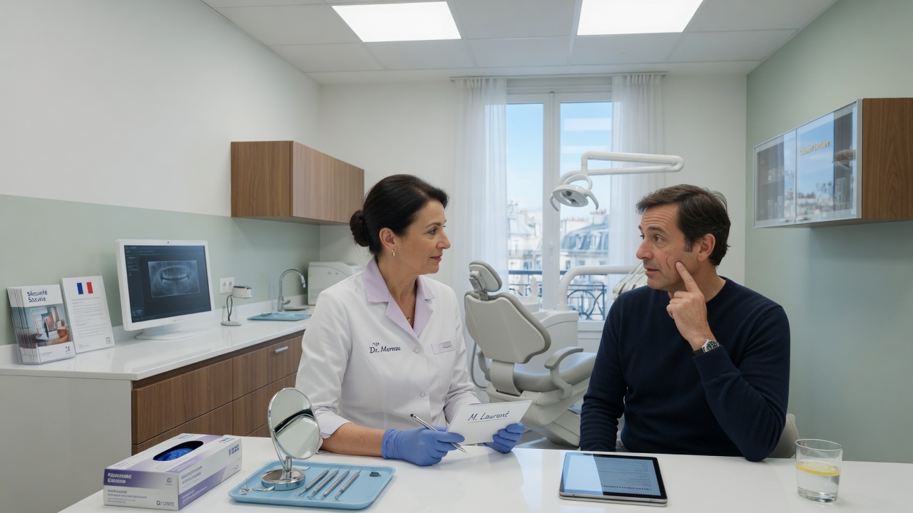 consultation chez le dentiste pour un abcès dentaire